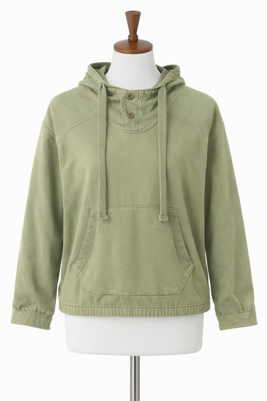 American Eagle Y2K Denim Hoodies Womens Size L  Gorpcore Granola Utility 90s